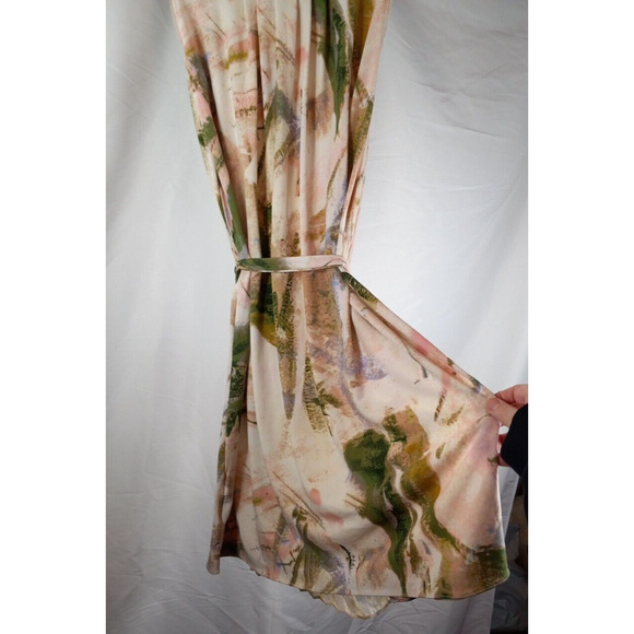 Vera Wang Simply Vera Flowy Slip Dress Pleated Front Sleeveless Floral Sz PM - Picture 7 of 9